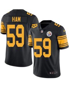 Steelers #59 Jack Ham Black Men's Stitched NFL Limited Rush Jersey