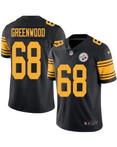 Steelers #68 L.C. Greenwood Black Men's Stitched NFL Limited Rush Jersey
