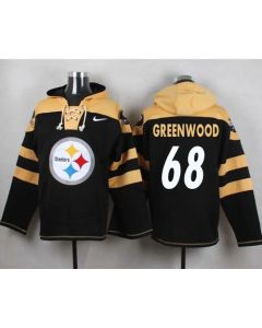 Steelers #68 L.C. Greenwood Black Player Pullover NFL Hoodie