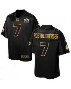 Steelers #7 Ben Roethlisberger Black Men's Stitched NFL Elite Pro Line Gold Collection Jersey