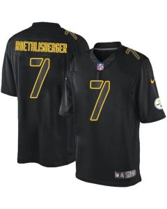 Steelers #7 Ben Roethlisberger Black Men's Stitched NFL Impact Limited Jersey