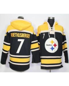Steelers #7 Ben Roethlisberger Black Sawyer Hoodie Sweatshirt NFL Hoodie