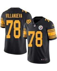 Steelers #78 Alejandro Villanueva Black Men's Stitched NFL Limited Rush Jersey