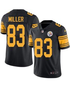 Steelers #83 Heath Miller Black Men's Stitched NFL Limited Rush Jersey