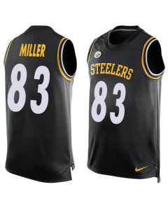 Steelers #83 Heath Miller Black Team Color Men's Stitched NFL Limited Tank Top Jersey