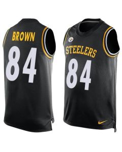 Steelers #84 Antonio Brown Black Team Color Men's Stitched NFL Limited Tank Top Jersey