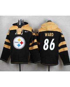 Steelers #86 Hines Ward Black Player Pullover NFL Hoodie