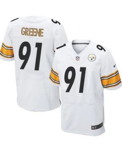 Steelers #91 Kevin Greene White Men's Stitched NFL Elite Jersey