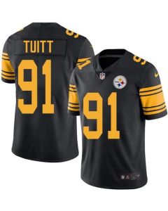 Steelers #91 Stephon Tuitt Black Men's Stitched NFL Limited Rush Jersey