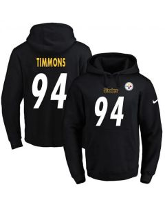 Steelers #94 Lawrence Timmons Black Name & Number Pullover NFL Hoodie