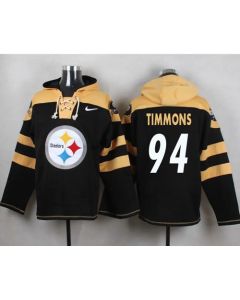 Steelers #94 Lawrence Timmons Black Player Pullover NFL Hoodie
