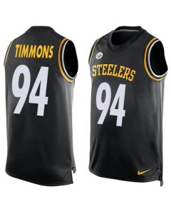 Steelers #94 Lawrence Timmons Black Team Color Men's Stitched NFL Limited Tank Top Jersey