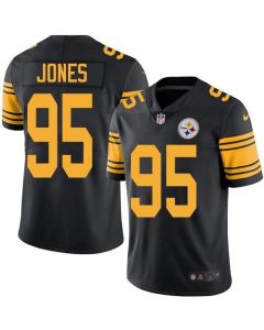 Steelers #95 Jarvis Jones Black Men's Stitched NFL Limited Rush Jersey