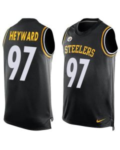 Steelers #97 Cameron Heyward Black Team Color Men's Stitched NFL Limited Tank Top Jersey