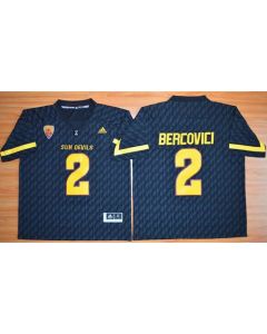 Sun Devils #2 Mike Bercovici New Black Stitched NCAA Jersey