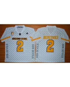 Sun Devils #2 Mike Bercovici White New Stitched NCAA Jersey