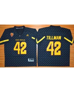 Sun Devils #42 Pat Tillman New Black Stitched NCAA Jersey
