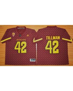 Sun Devils #42 Pat Tillman New Red Stitched NCAA Jersey