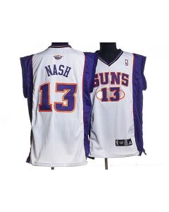Suns #13 Steve Nash Stitched White NBA Jersey