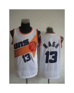 Suns #13 Steve Nash White Throwback Stitched NBA Jersey
