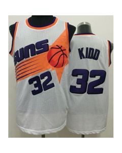 Suns #32 Jason Kidd White Throwback Stitched NBA Jersey