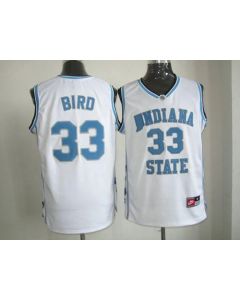 Sycamores #33 Larry Bird White Hardwood Legends Basketball Stitched NCAA Jersey