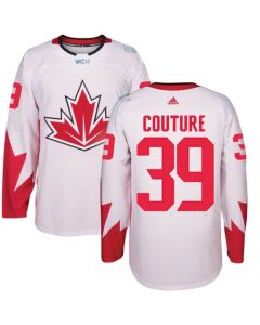 Team CA. #39 Logan Couture White 2016 World Cup Stitched NHL Jersey