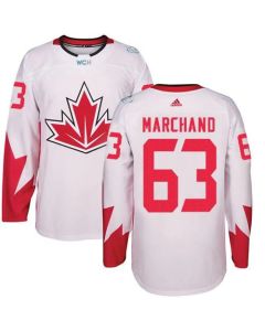 Team CA. #63 Brad Marchand White 2016 World Cup Stitched NHL Jersey