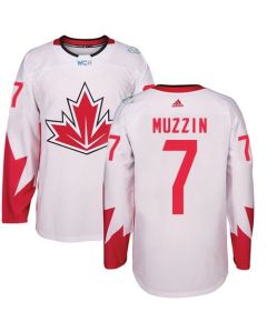 Team CA. #7 Jake Muzzin White 2016 World Cup Stitched NHL Jersey