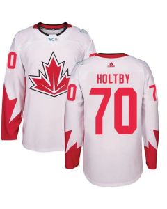Team CA. #70 Braden Holtby White 2016 World Cup Stitched NHL Jersey