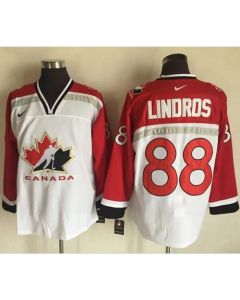 Team CA. #88 Eric Lindros White/Red Throwback Stitched NHL Jersey