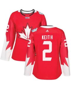 Team Canada #2 Duncan Keith Red 2016 World Cup Women's Stitched NHL Jersey