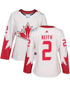 Team Canada #2 Duncan Keith White 2016 World Cup Women's Stitched NHL Jersey