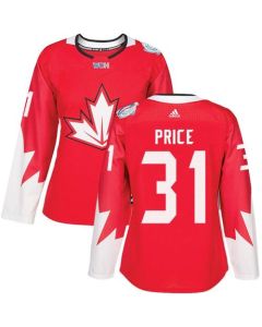 Team Canada #31 Carey Price Red 2016 World Cup Women's Stitched NHL Jersey