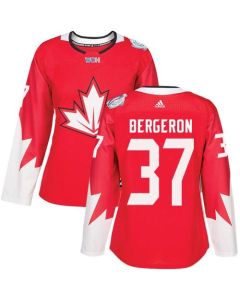 Team Canada #37 Patrice Bergeron Red 2016 World Cup Women's Stitched NHL Jersey