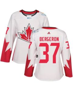 Team Canada #37 Patrice Bergeron White 2016 World Cup Women's Stitched NHL Jersey