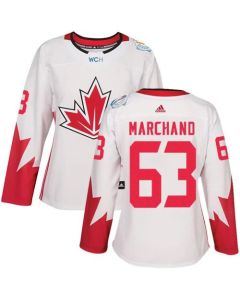 Team Canada #63 Brad Marchand White 2016 World Cup Women's Stitched NHL Jersey