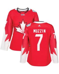 Team Canada #7 Jake Muzzin Red 2016 World Cup Women's Stitched NHL Jersey