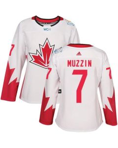 Team Canada #7 Jake Muzzin White 2016 World Cup Women's Stitched NHL Jersey