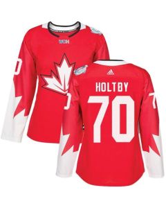 Team Canada #70 Braden Holtby Red 2016 World Cup Women's Stitched NHL Jersey