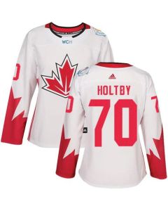 Team Canada #70 Braden Holtby White 2016 World Cup Women's Stitched NHL Jersey