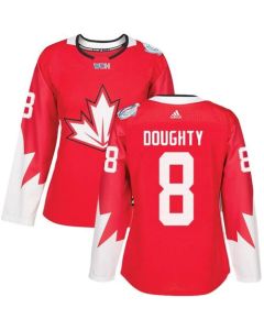 Team Canada #8 Drew Doughty Red 2016 World Cup Women's Stitched NHL Jersey