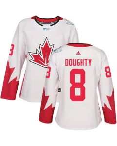 Team Canada #8 Drew Doughty White 2016 World Cup Women's Stitched NHL Jersey
