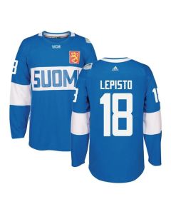 Team Finland #18 Sami Lepisto Blue 2016 World Cup Stitched NHL Jersey