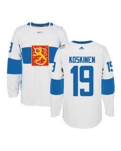Team Finland #19 Mikko Koskinen White 2016 World Cup Stitched NHL Jersey