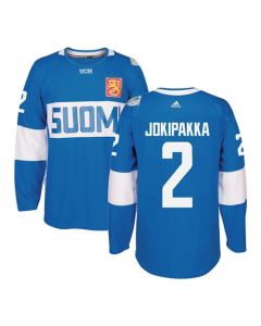 Team Finland #2 Jyrki Jokipakka Blue 2016 World Cup Stitched NHL Jersey
