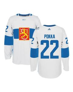 Team Finland #22 Ville Pokka White 2016 World Cup Stitched NHL Jersey