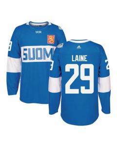 Team Finland #29 Patrik Laine Blue 2016 World Cup Stitched NHL Jersey