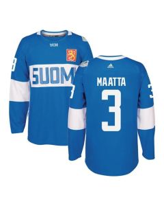 Team Finland #3 Olli Maatta Blue 2016 World Cup Stitched NHL Jersey