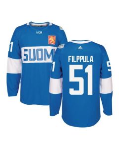 Team Finland #51 Valtteri Filppula Blue 2016 World Cup Stitched NHL Jersey